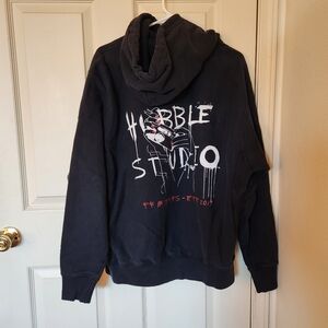 Hubble Glitter Camera Shy Hoodie black Champion hoodie